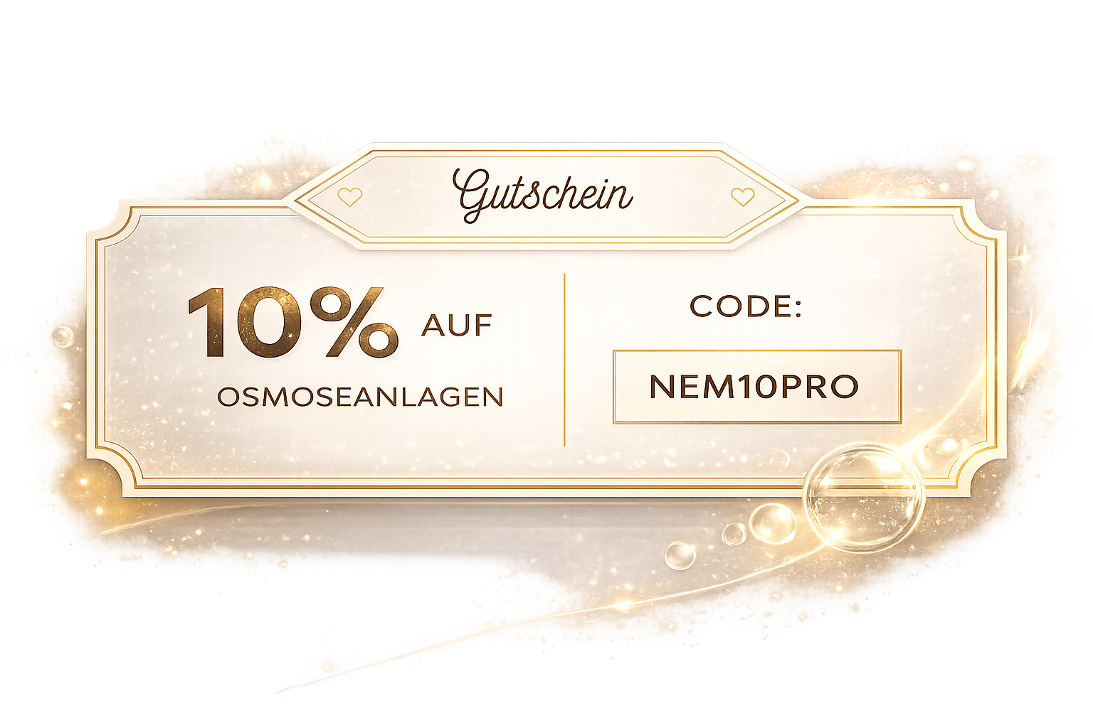 10% Rabatt auf Osmoseanlagen